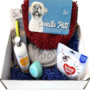 The Dog Grooming Hamper is packed with quality essentials to shampoo and groom your dog.