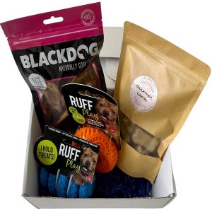 The Good Dog Hamper is packed with treats to spoil your dog.